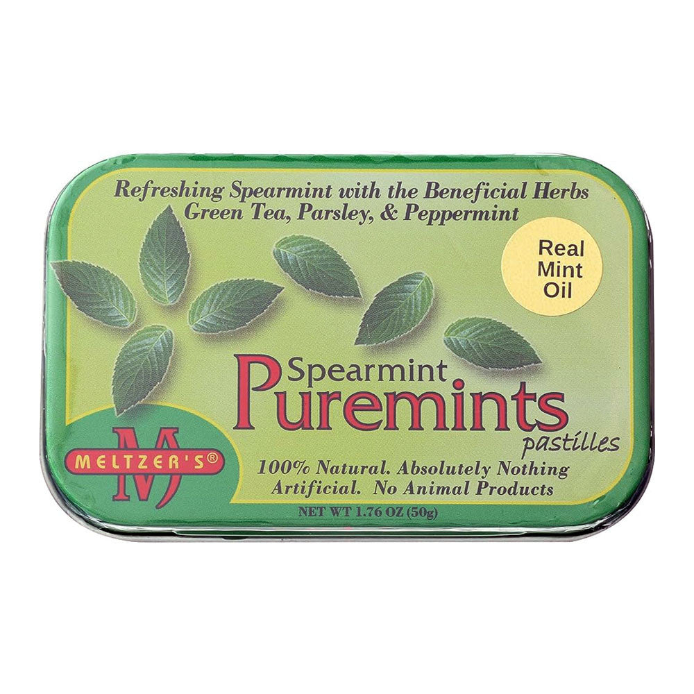 Meltzers Puremints Spearmint Counter Display, 12 Ea